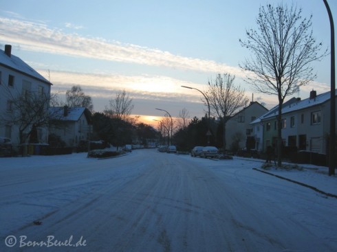 Beuel bei Schnee 19.12.09 Limpericher Straße -  Goetheallee