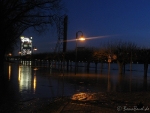 Hochwasser am 10.1.11 - Wasserspiegelung Postturm