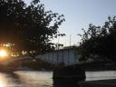 Bild - Kennedybrücke Sonnenuntergang Bäume