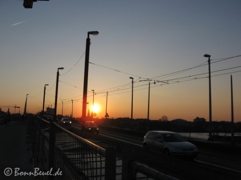 Kennedybrücke Sonnenuntergang 31.03.09