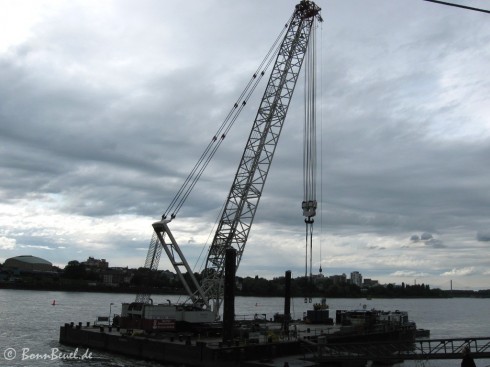 300 Tonen Schwimmkran - Kennedybrücke Bonn