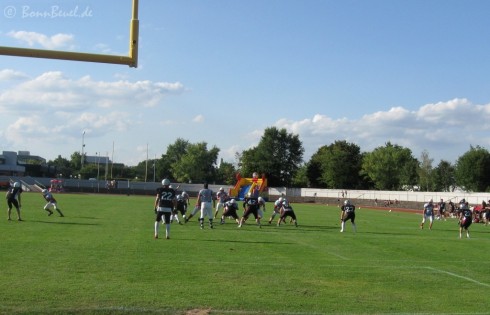 Bonn kurz vor der Endzone der Hamburger