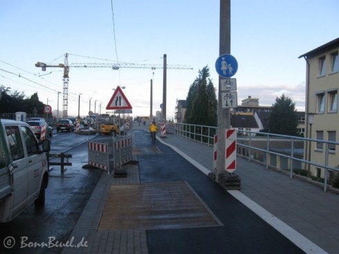 Kennedybrücke 03.09.09: Rad-/Fußweg von Beuel nach Bonn