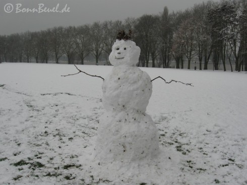 Schneemann am Rhein - 03. Januar 2010